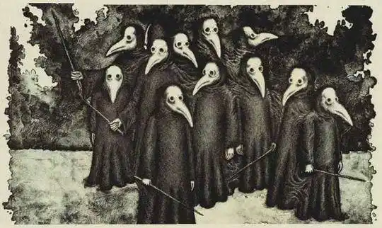 佩戴鸟嘴面具的医生