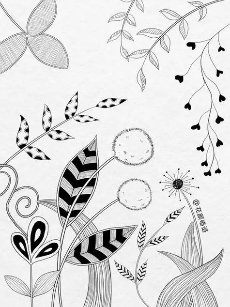 临摹线描简笔画一幅