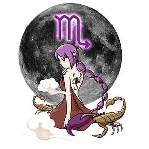 星座卡通插画合集天蝎座