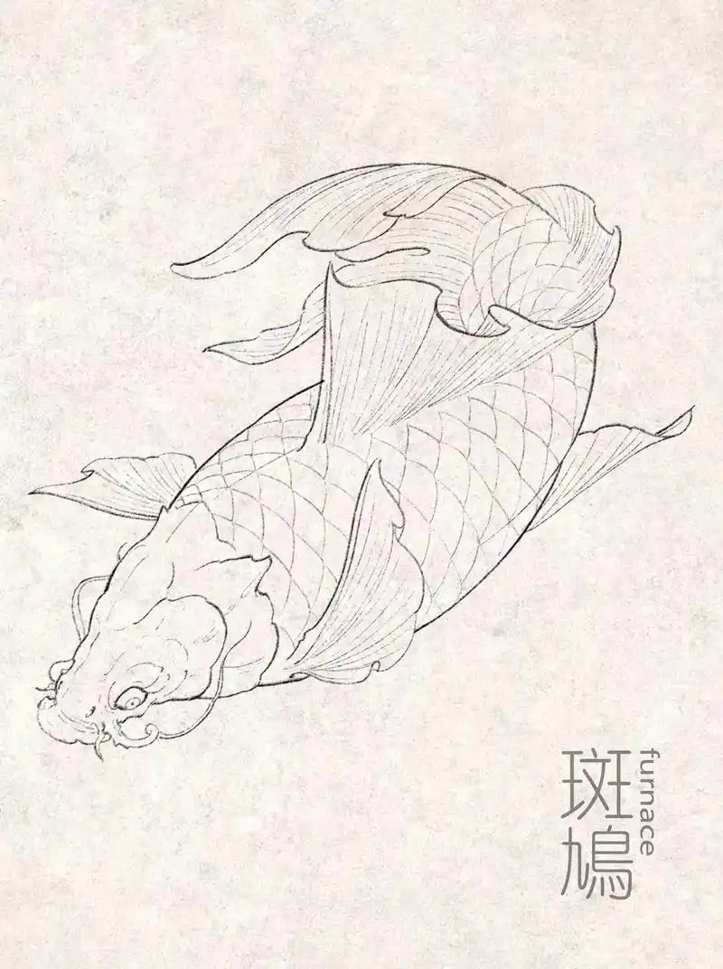 中国风传统绘画鲤鱼