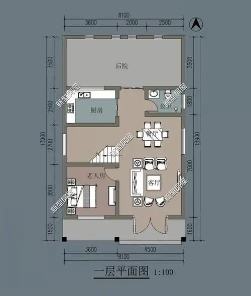 农村自建房,开间8米进深13米,如何设计比较合理?