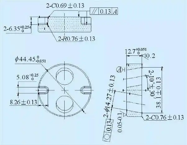 双斜孔异形硬质合金产品直接压制成型模具的设计