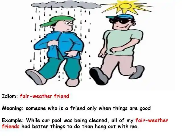 a fair-weather friend用英语怎么说?