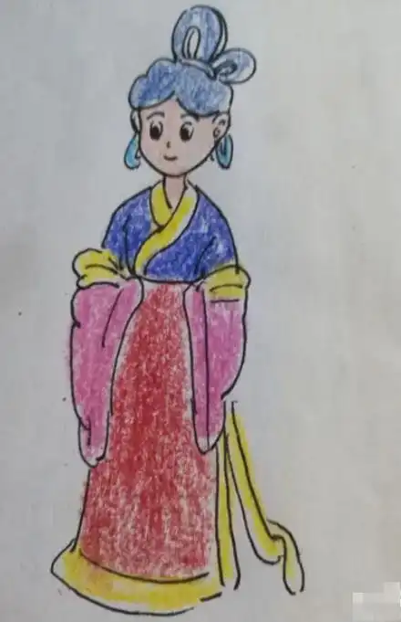 一步一步教我画田螺姑娘的步骤图