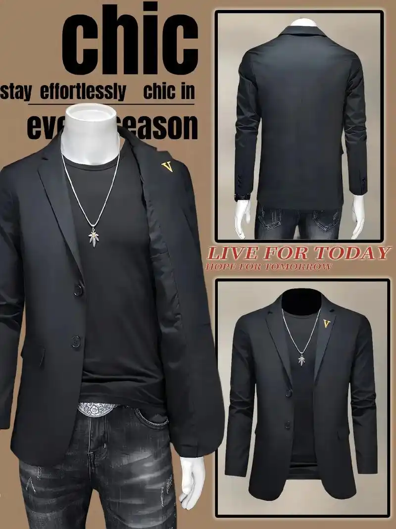 典雅时尚绅士欧美风西装外套 采用记忆 - 抖音