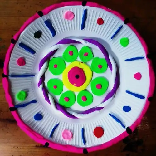 纸盘装饰(粘土)