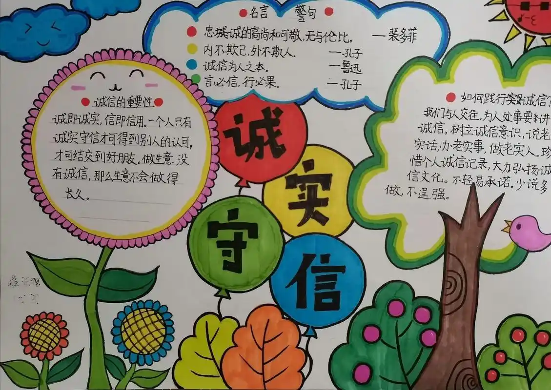 诚信手抄报.