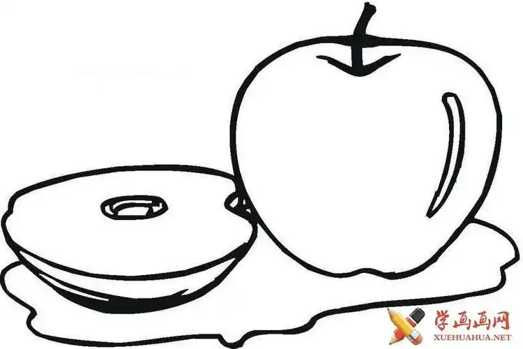 一盘苹果简笔画幼儿