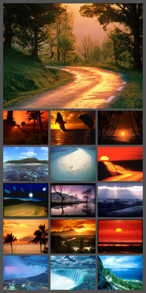 56套大自然风景动态背景地球如此美丽ppt模板