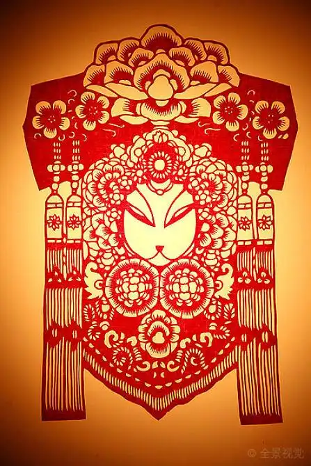 剪纸京剧人物铁镜公主图片_剪纸京剧人物铁镜公主图片素材_剪纸京剧