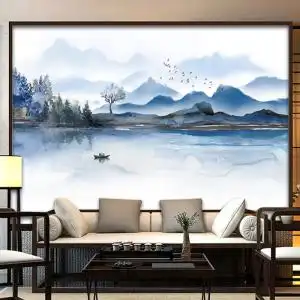 大型中式中国风壁画图片