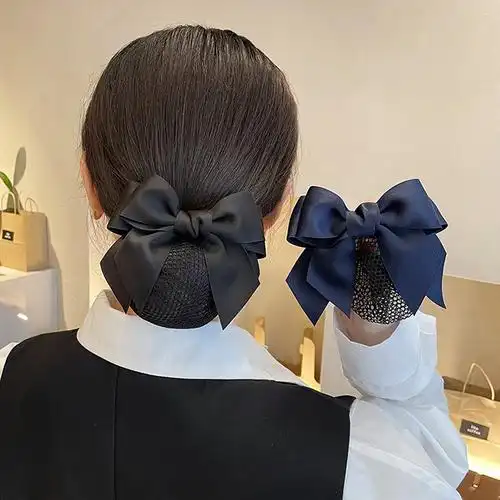 职业头花发网蝴蝶结发饰医院护士头饰空姐酒店银行白领工作 盘发
