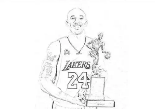 科比的最简单的简笔画