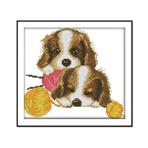 十字绣小件简单绣狗狗2021新款狗可爱动物卧室小型刺绣diy手工