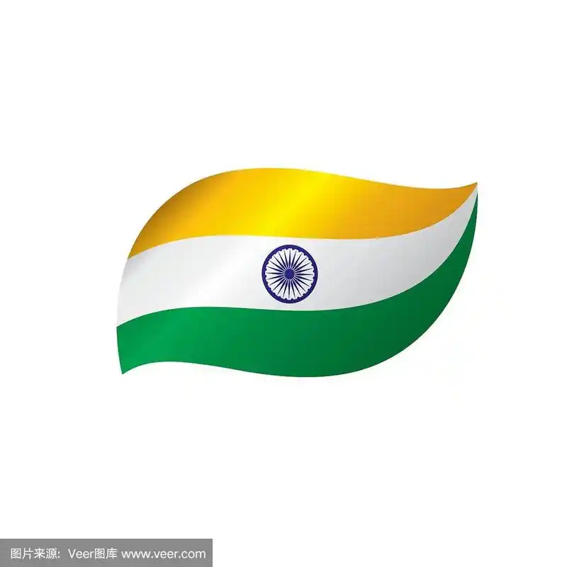 印度国旗,矢量图