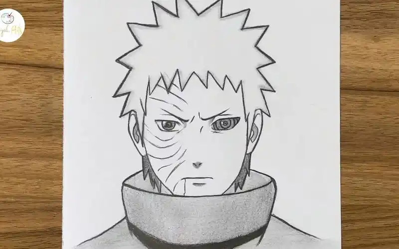 如何画不戴面具的带土