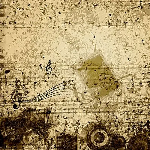 手绘的音乐符号图片