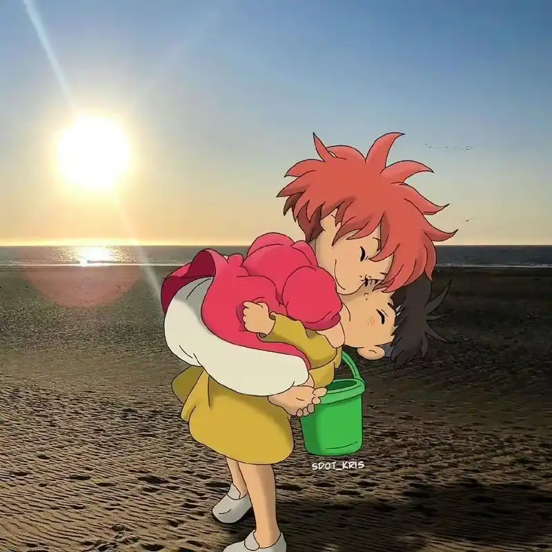 宫崎骏 #波妞宗介头像  - 抖音