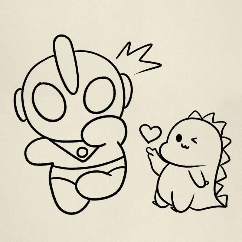 奥特曼简笔画‖(23)         临摹