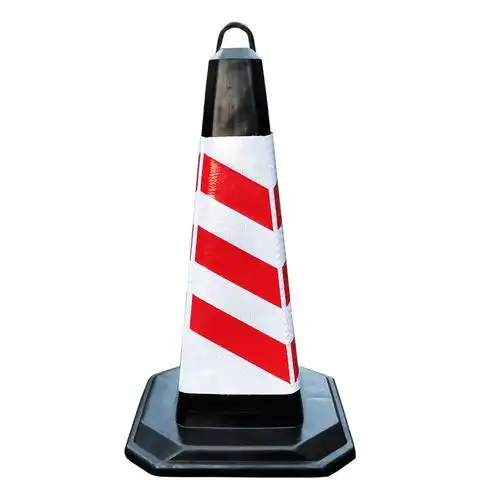 70cm反光塑料橡胶路锥形桶雪糕筒圆方锥隔离墩路障警示柱禁止停车