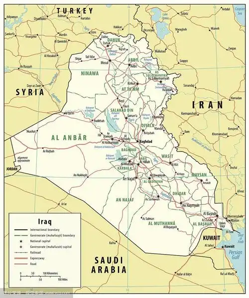 伊拉克的地图