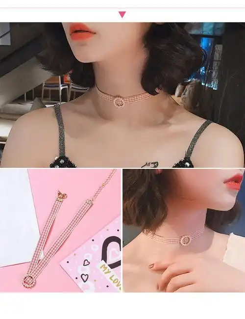 精选好礼少女甜美锁骨链女仙气森系颈带脖子饰品ins简约网红项链项圈