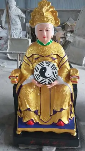 河南九天圣母神像厂家九莲仙姑彩绘神像九子娘娘图片九龙圣母雕塑