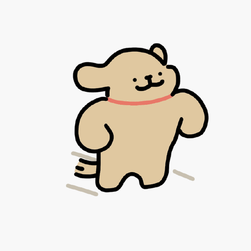 线条小狗表情包动图