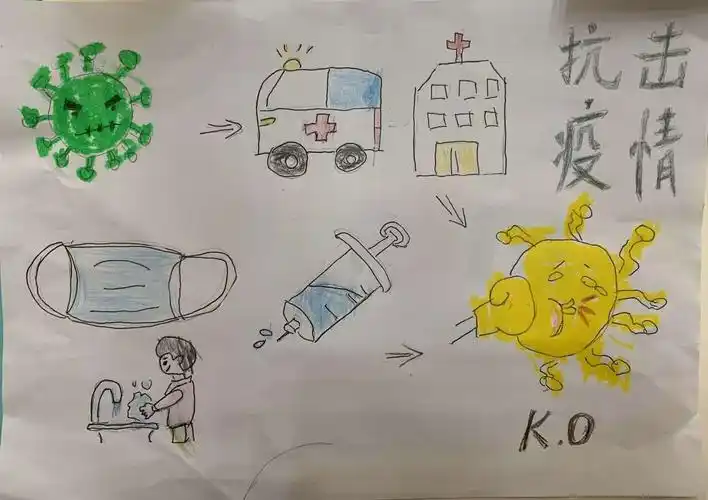 让我们一起行动起来,打败可恶的新冠病毒.(杨杰麟,来自杨力行家庭)