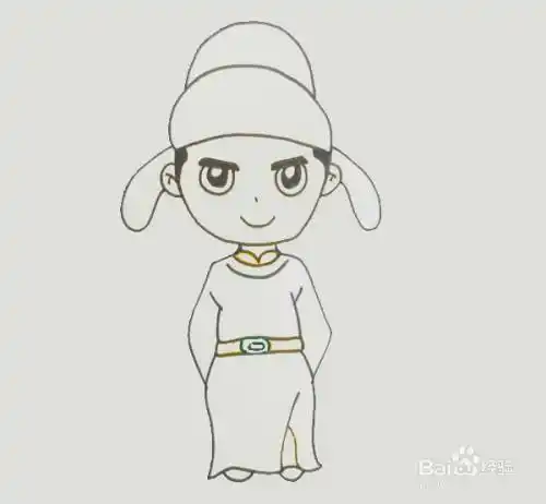 帅气诗人李白的画法