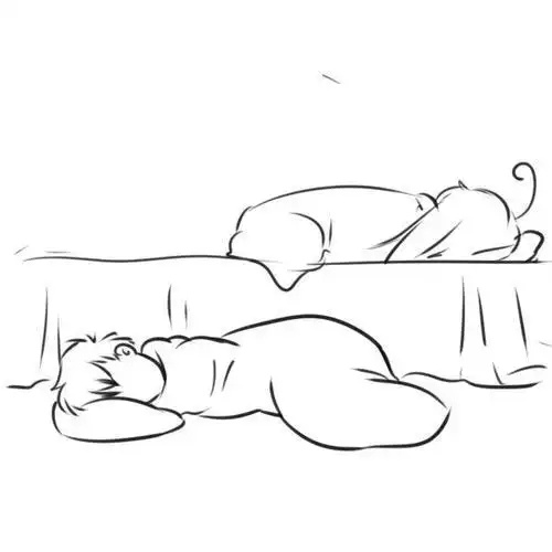 简笔画躺的姿势