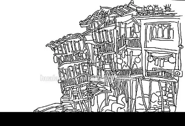 吊脚楼,也叫"吊楼",为苗族(重庆,贵州等),壮族,布依族,侗族,水族,土家