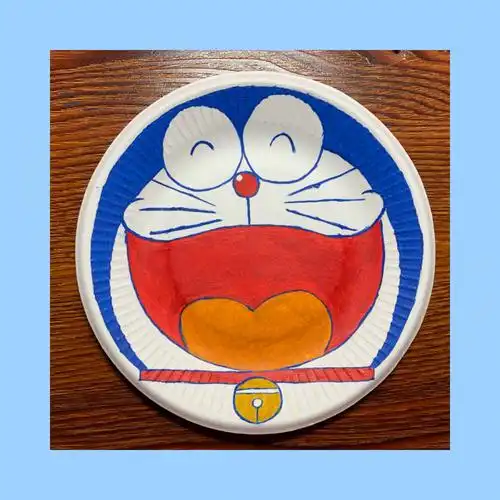 哆啦a梦的盘子画