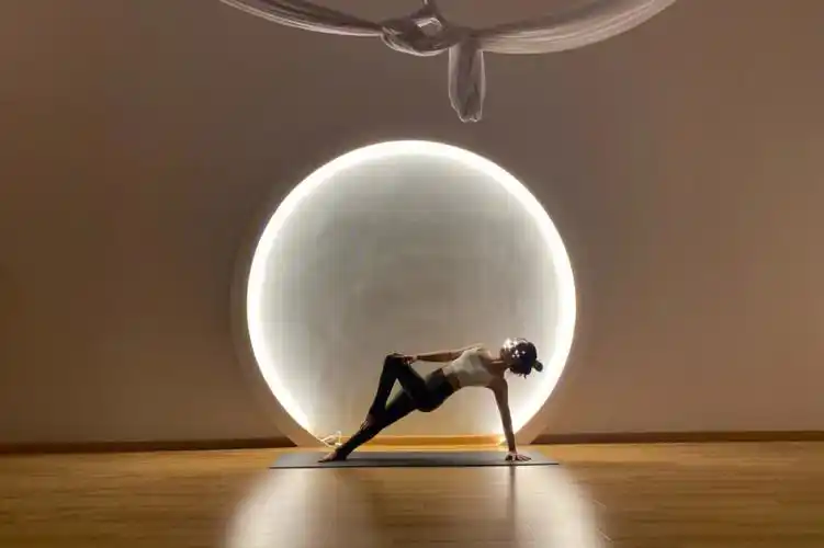 网红瑜伽背景打卡