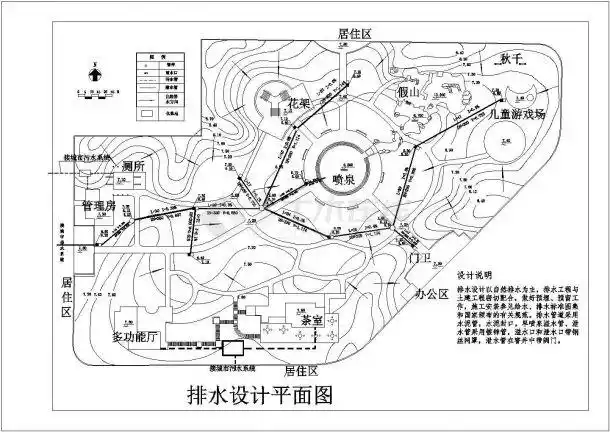 某公园景观的给水和排水设计施工图