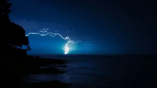 壮观的闪电风景图片高清宽屏桌面壁纸