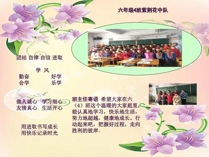六年级4班班牌ppt课件