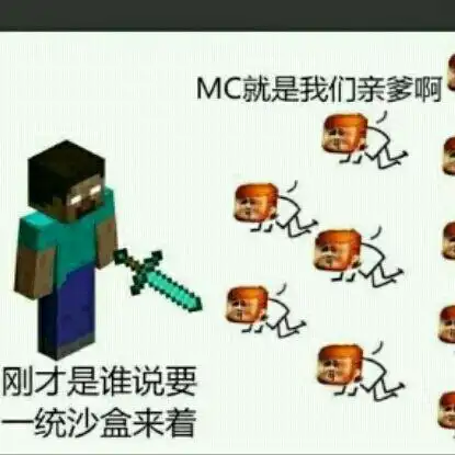 刚才是谁说要一统沙盒来着_表情包_斗图图片