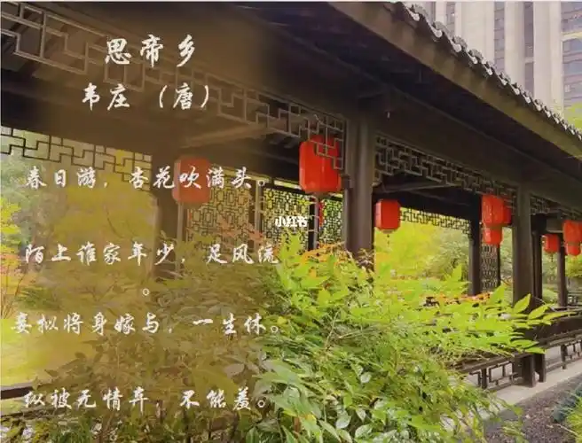 读诗词韦庄思帝乡