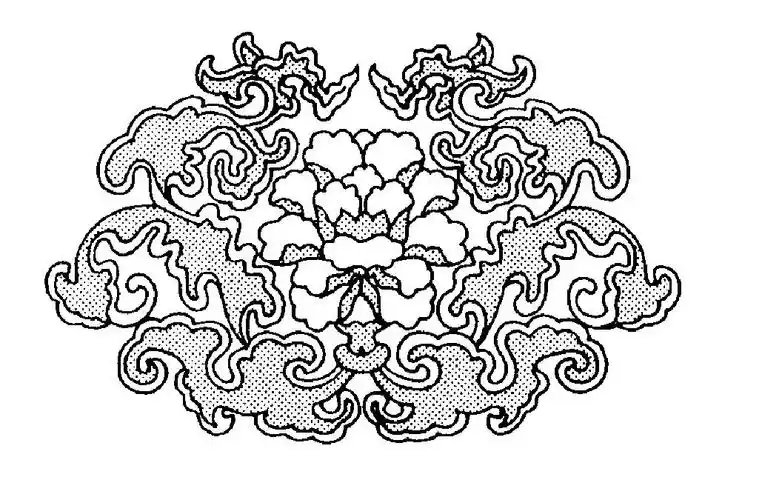 使纹样左右,上下对翻或四周等翻.图案结构严谨丰满,工整规则.