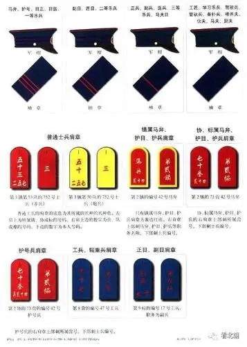 中国近代军衔图集清末新军满清禁卫军与北洋陆军