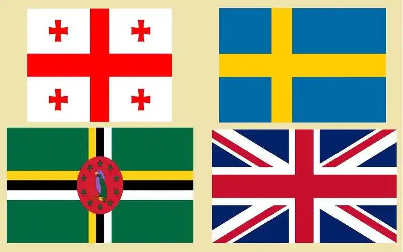 含有十字交叉的国旗