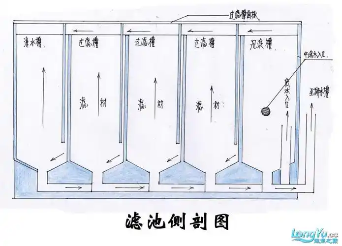 diy鱼池300cm*150cm*100cm,造价  图纸,滴流 侧滤,平民超级混养