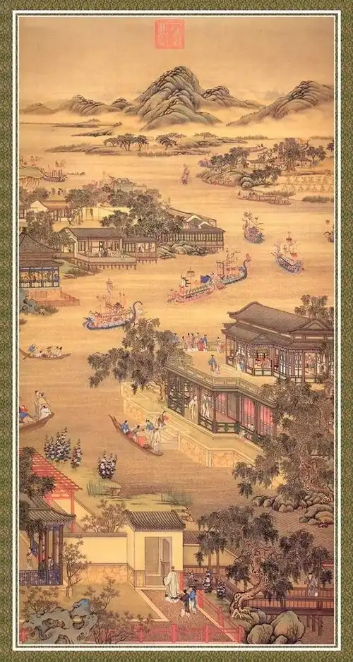 雍正十二月圆明园行乐图