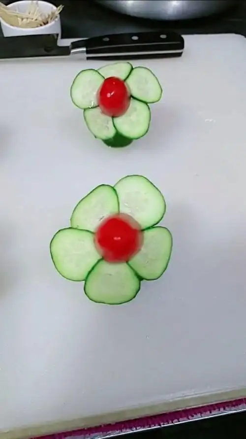 一个简单黄瓜切花教程,你们喜欢吗?
