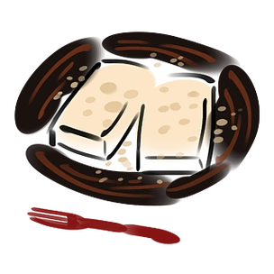 手绘美味年糕插画