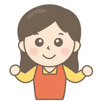 努力工作的长发妈妈