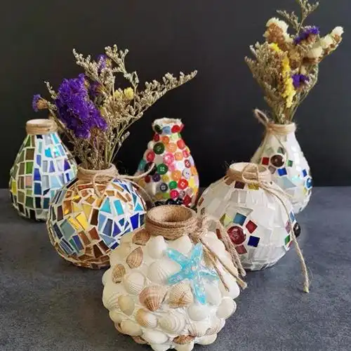 小号a款材料包花瓶马赛克花瓶diy手工制作材料包儿童创意益智幼儿园