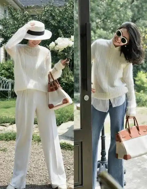 原创针织衫阔腿裤更有气质借鉴这4种穿搭术穿出高级时尚感