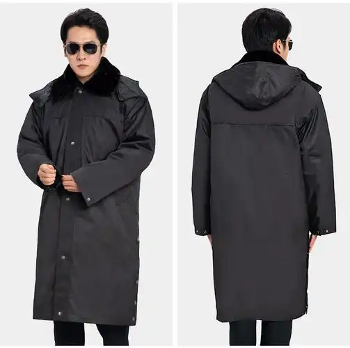 新品冬季保安服多功能防寒大衣加厚长款军大衣冬装制服男女工作棉大衣